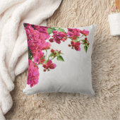 ブーゲンビリアフローラ地中海のギリシャ島 クッション (ブランケット)