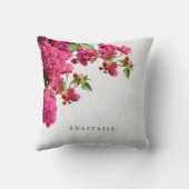 ブーゲンビリアフローラ地中海のギリシャ島 クッション (裏面)