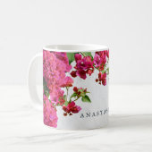 ブーゲンビリアフローラ地中海のギリシャ島 コーヒーマグカップ (正面左)