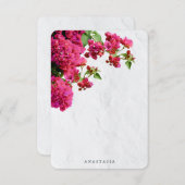 ブーゲンビリアフローラ地中海のギリシャ島 サンキューカード (正面/裏面)