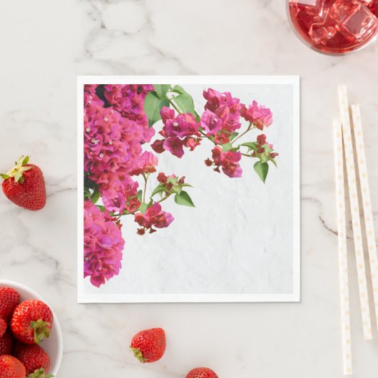 ブーゲンビリアフローラ地中海のギリシャ島 スタンダードランチョンナプキン (インサイチュ)