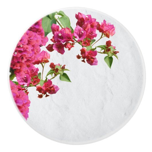 ブーゲンビリアフローラ地中海のギリシャ島 セラミックノブ (正面)