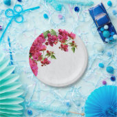 ブーゲンビリアフローラ地中海のギリシャ島 ペーパープレート (パーティー)