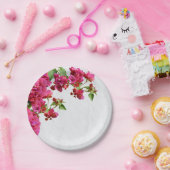 ブーゲンビリアフローラ地中海のギリシャ島 ペーパープレート (パーティー)