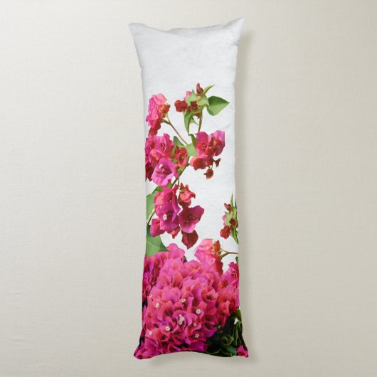 ブーゲンビリアフローラ地中海のギリシャ島 ボディピロー (裏面 (縦))