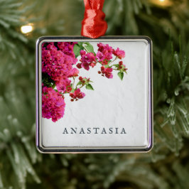 ブーゲンビリアフローラ地中海のギリシャ島 メタルオーナメント