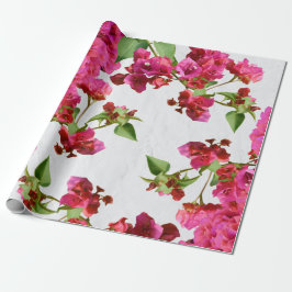 ブーゲンビリアフローラ地中海のギリシャ島 ラッピングペーパー