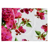 ブーゲンビリアフローラ地中海のギリシャ島 ラージペーパーバッグ (裏面)