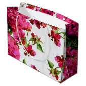 ブーゲンビリアフローラ地中海のギリシャ島 ラージペーパーバッグ (裏面アングル)