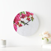 ブーゲンビリアフローラ地中海のギリシャ島 ラージ壁時計 (ホーム)