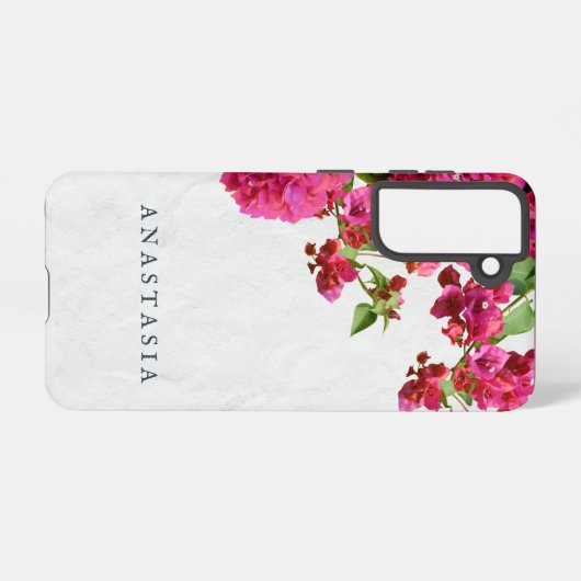 ブーゲンビリアフローラ地中海のギリシャ島 SAMSUNG GALAXYケース (裏面横)