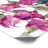 ブーゲンビリアブライダルシャワーウェルカムサイン ポスター (角)