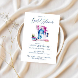 ブーゲンビリア地中海のをテーマにしたブライダルシャワー 招待状
