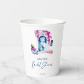 ブーゲンビリア地中海のをテーマにしたブライダルシャワー 紙コップ (裏面)