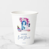 ブーゲンビリア地中海のをテーマにしたブライダルシャワー 紙コップ (正面)