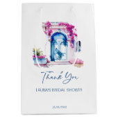 ブーゲンビリア地中海のブライダルシャワーのお願い ミディアムペーパーバッグ (正面)