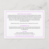 ブーゲンビリア水彩紫結婚色の詳細 エンクロージャーカード (正面)