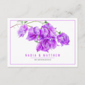 ブーゲンビリア水彩紫結婚色の詳細 エンクロージャーカード (裏面)