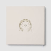 ブーゲンビリア海軍ブルー結婚金ゴールドズアールヌーボー ゲストブック (裏面)