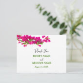 ブーゲンビリア熱帯グリーン明るい赤紫色感謝してい《写真》ぼけ味 ポストカード (スタンド正面)