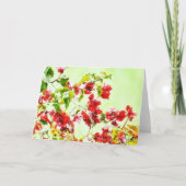 ブーゲンビリア熱帯フローラアートノートカード カード (正面)