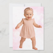 ブーゲンビリア熱帯ワイルドフラワーシャワー誕生日 招待状 (裏面)