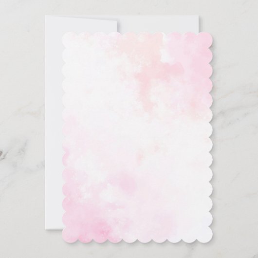 ブーゲンビリア熱帯ワイルドフラワーブライダルシャワー 招待状 (裏面)