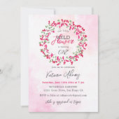 ブーゲンビリア熱帯野生の森誕生日 招待状 (正面)