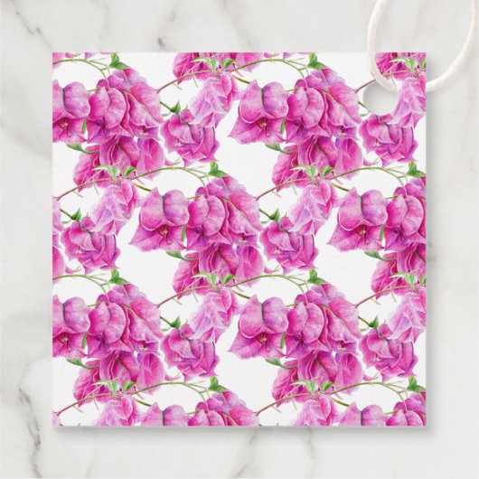 ブーゲンビリア紙結婚フラワーピンク感謝していズユー フェイバータグ (裏面)