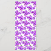 ブーゲンビリア紫の水色のトロピカル結婚ズ メニュー (裏面)