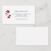 ブーゲンビリア結婚ギリシャ詳細カード プレイスカード (正面/裏面)