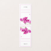 ブーゲンビリア結婚ピンクのゲストプレイステントカード (外部フラット)