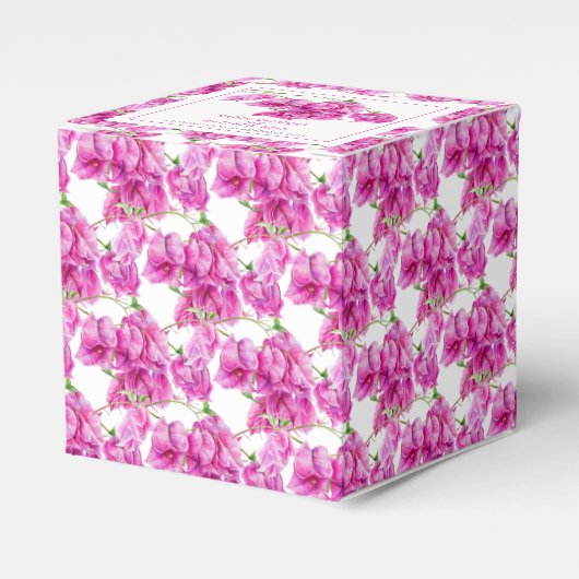 ブーゲンビリア結婚ピンク色 フェイバーボックス (正面サイド)