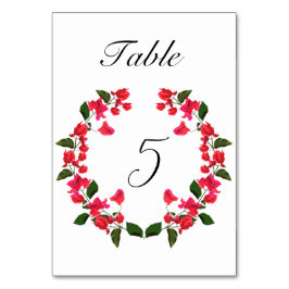 ブーゲンビリア結婚フラワーズテーブル番号カード テーブルナンバー