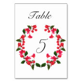 ブーゲンビリア結婚フラワーズテーブル番号カード テーブルナンバー (裏面)