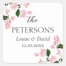 ブーゲンビリア結婚式の贈り物&好意ステッカー