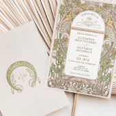 ブーゲンビリア結婚式招待状アールヌーボー 招待状