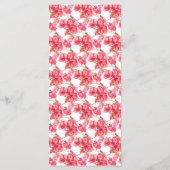 ブーゲンビリア赤ピンクの結婚水色 メニュー (裏面)