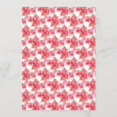 ブーゲンビリア赤ピンク色結婚のバー メニュー (裏面)