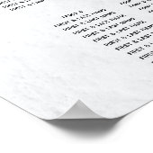 ブーゲンビリア・ギリシャ結婚島の座席表 ポスター (角)