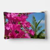 ブーゲンビリア&パームツリートロピカル自然シーン アクセサリーポーチ (裏面)