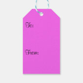 ブーゲンビリア&パームツリートロピカル自然シーン ギフトタグ (裏面)