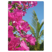 ブーゲンビリア&パームツリートロピカル自然シーン クリップボード (裏面)