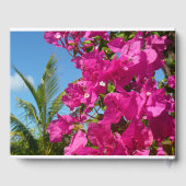 ブーゲンビリア&パームツリートロピカル自然シーン ゲストブック (裏面)