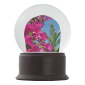 ブーゲンビリア&パームツリートロピカル自然シーン スノーグローブ (正面)