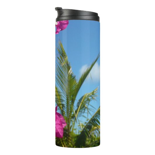 ブーゲンビリア&パームツリートロピカル自然シーン タンブラー (回転右)