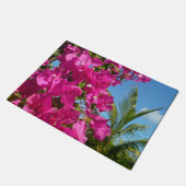 ブーゲンビリア&パームツリートロピカル自然シーン ドアマット (アングル)