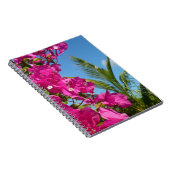 ブーゲンビリア&パームツリートロピカル自然シーン ノートブック (右側)
