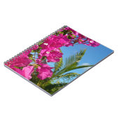 ブーゲンビリア&パームツリートロピカル自然シーン ノートブック (左側)