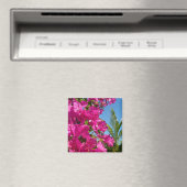 ブーゲンビリア&パームツリートロピカル自然シーン マグネット (インサイチュ (食洗機))